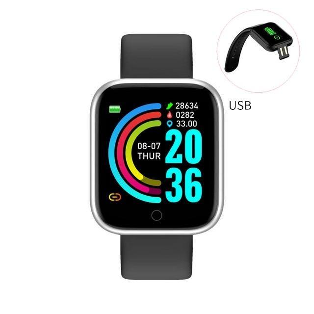 Relógio SmartWatch Wons Store Preto e Prata