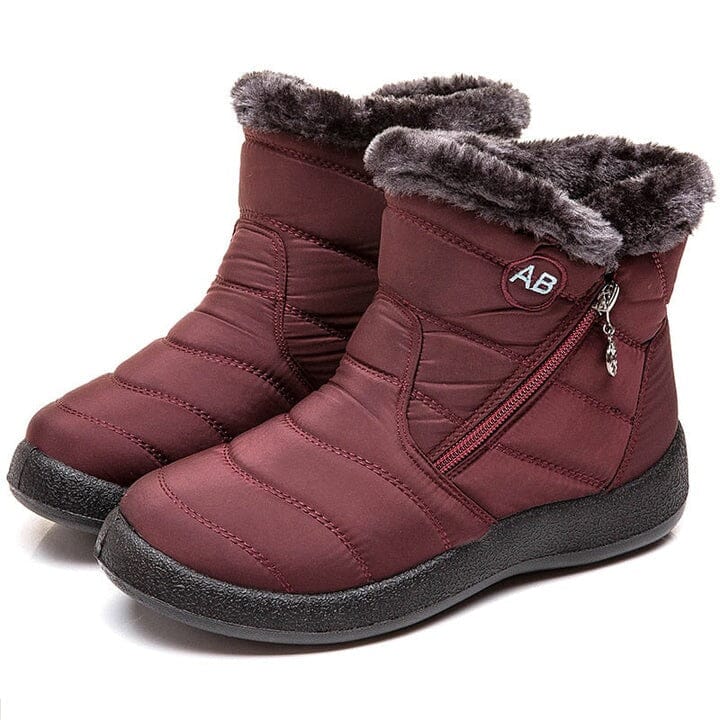 Bota de Inverno Aurora - Impermeável Com Lã Interna Wons Store Vermelha 33 