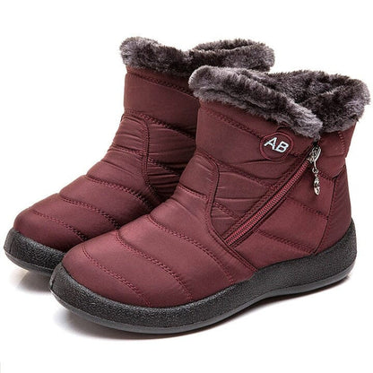 Bota de Inverno Aurora - Impermeável Com Lã Interna Wons Store Vermelha 33 
