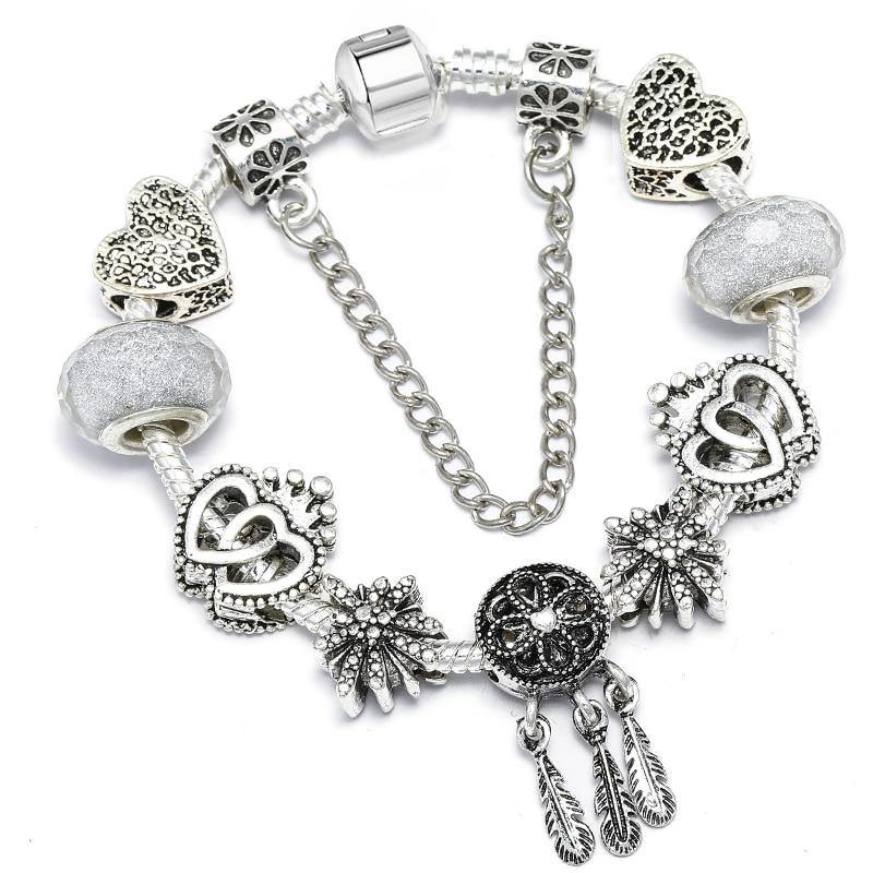 Bracelete + 10 berloques PND Premium Wons Store Sensação 21cm 
