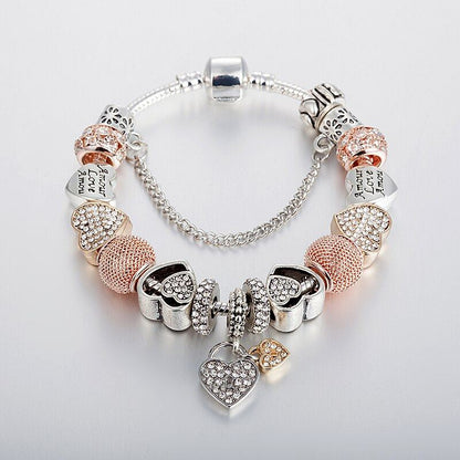 Bracelete + 12 berloques Premium™ Wons Store Love 18cm 