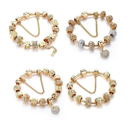 Bracelete + 14 Berloques Dourado Wons Store Todas 