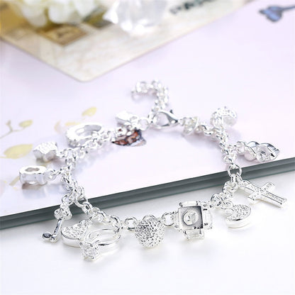 Bracelete Momentos + 13 Pingentes PND Wons Store 