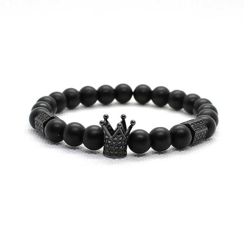 Bracelete Realeza Wons Store Coroa Black 
