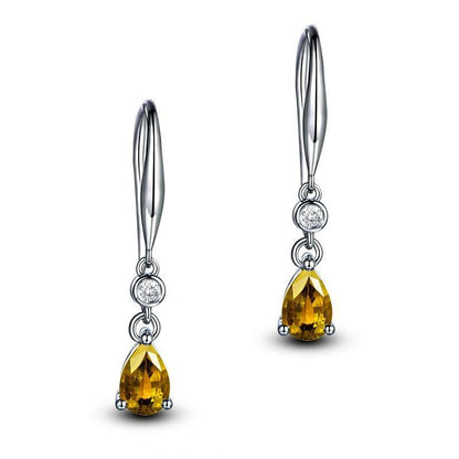 Brinco Pingo de Safira Wons Store Amarelo 