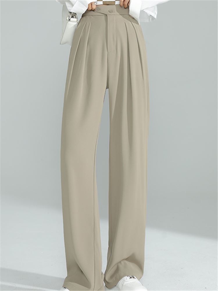 Calça Subtle Chiffon com Cós Alto / Tendencia Moda Primavera Verão 2022! 0050 Wons Store Cáqui 34 