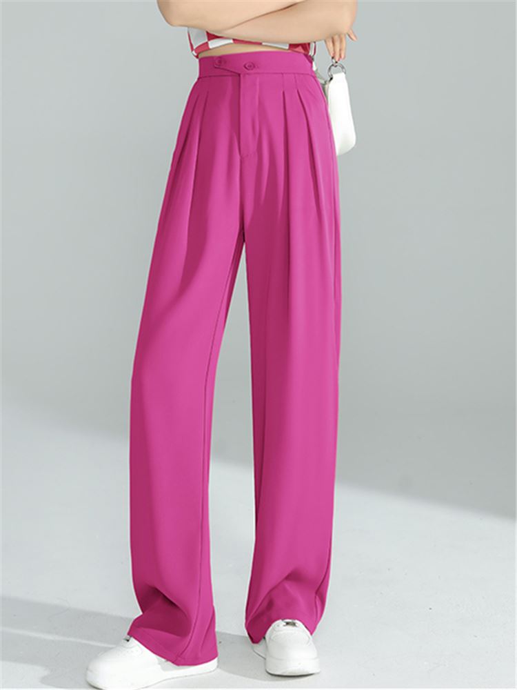 Calça Subtle Chiffon com Cós Alto / Tendencia Moda Primavera Verão 2022! 0050 Wons Store Rosa 34 
