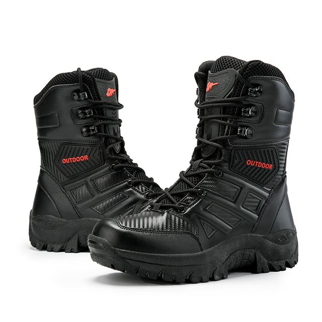Coturno Tático Impermeável Outdoor + Brinde Par de Luvas Táticas Ultra Resistentes Wons Store Preto Tático 37 