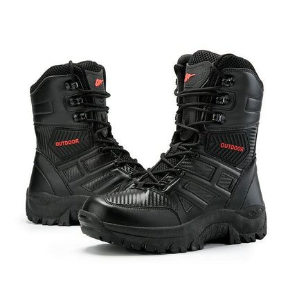 Coturno Tático Impermeável Outdoor + Brinde Par de Luvas Táticas Ultra Resistentes Wons Store Preto Tático 37 