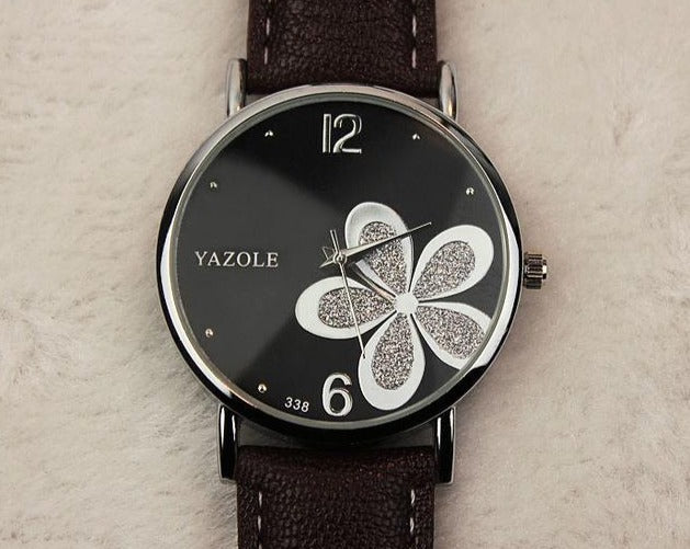 Flower Yazole Wons Store Marrom Prata 