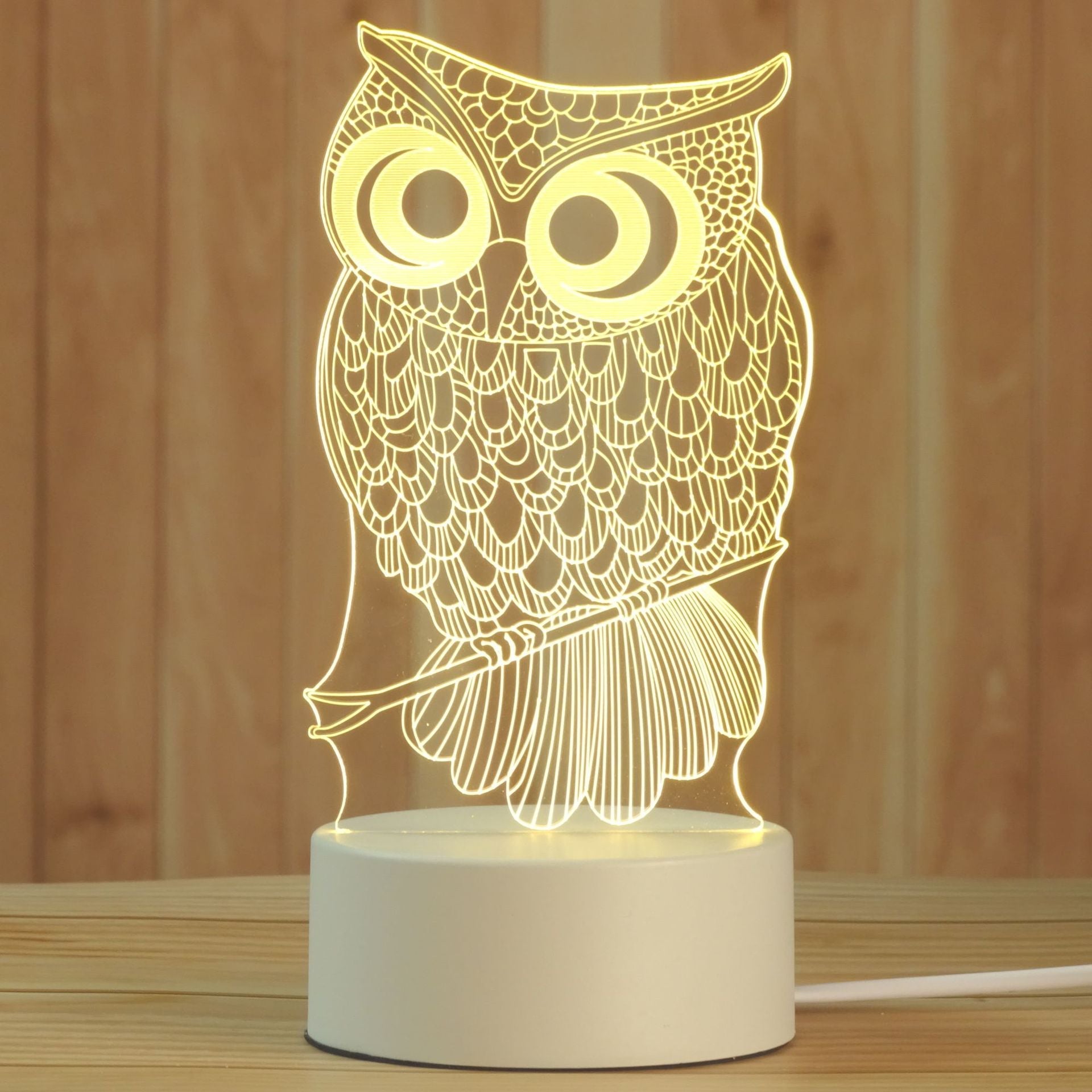 Luminária Decorativa 3D Wons Store Coruja 
