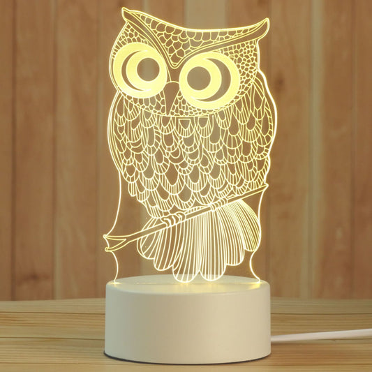 Luminária Decorativa 3D Wons Store Coruja 