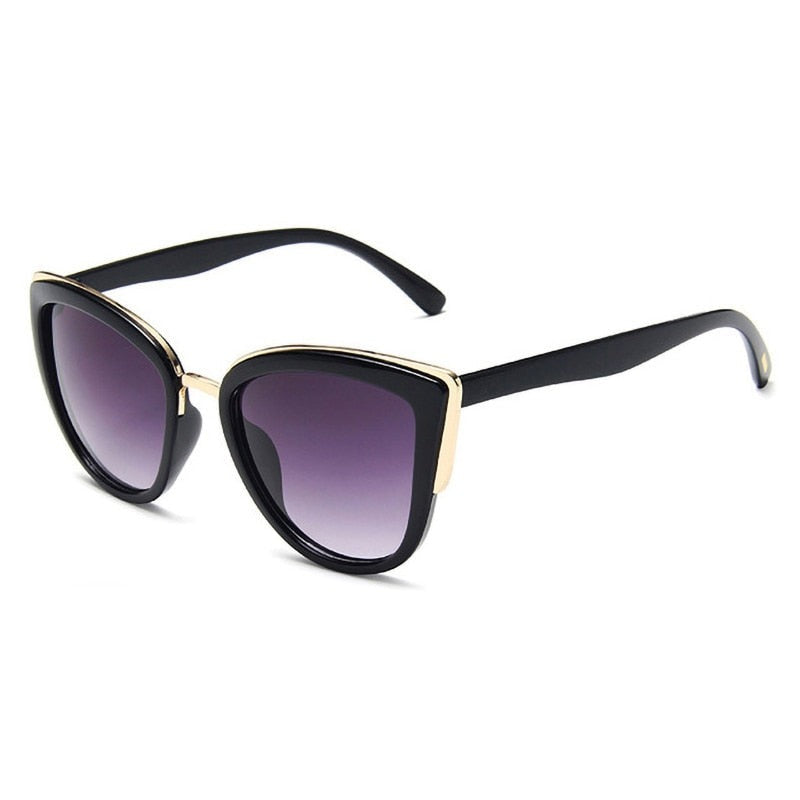 Óculos de sol Feminino Casual Poli Wons Store Preto 