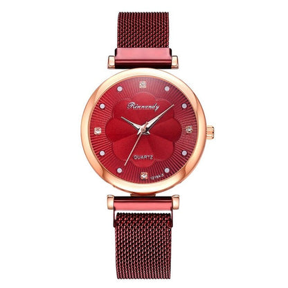Pacote Fashion Luxo Pulseiras + Relógios Wons Store Vermelho 