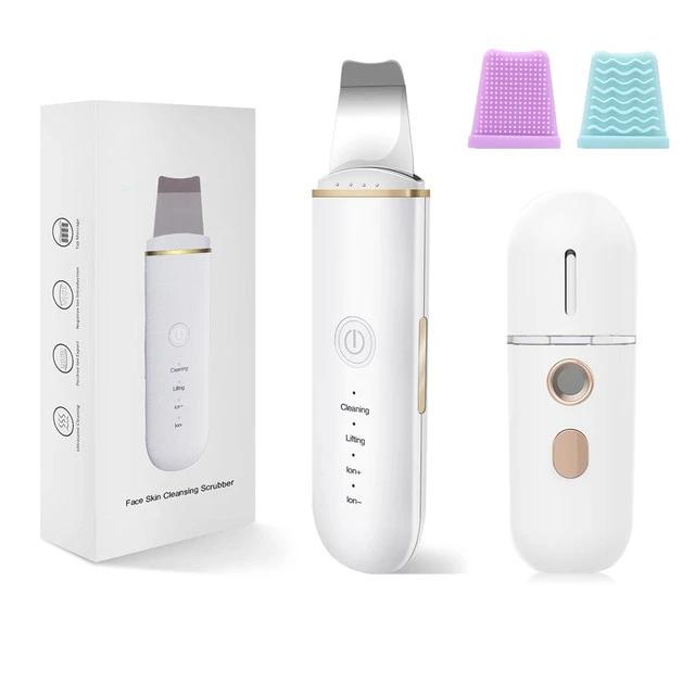Removedor de cravos e peeling ultrassônico 3.0 + Nano pulverizador elétrico Wons Store Branco 